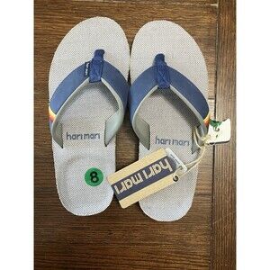 Hari Mari Men's Parks II Flip Flop Sandals Size 8 Navy / Gray NWT